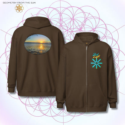 Quiet Rays Sunrise Zip Up Hoodie - FIRST LIGHT