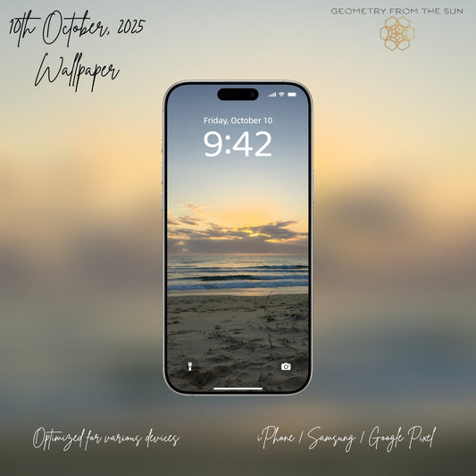 10 Oct 2025 Sunrise Wallpapers – 17 Device Sizes (iPhone, Samsung, Pixel, iPad, Desktop, 4K) - Geometry From The Sun