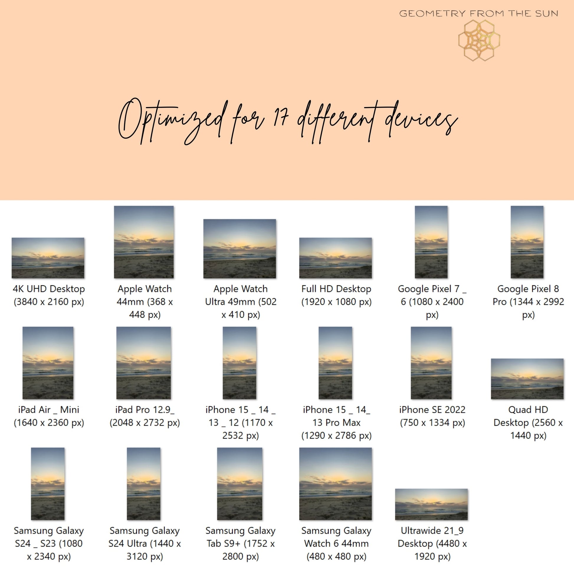 10 Oct 2025 Sunrise Wallpapers – 17 Device Sizes (iPhone, Samsung, Pixel, iPad, Desktop, 4K) - Geometry From The Sun