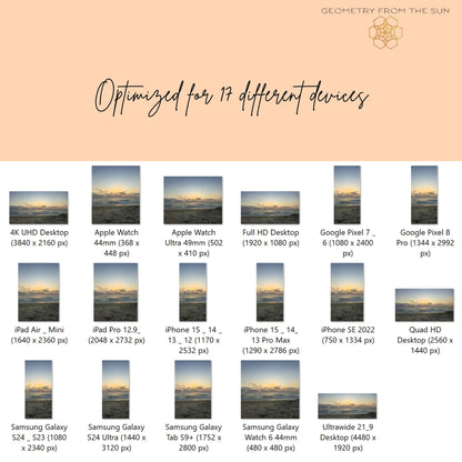 10 Oct 2025 Sunrise Wallpapers – 17 Device Sizes (iPhone, Samsung, Pixel, iPad, Desktop, 4K) - Geometry From The Sun