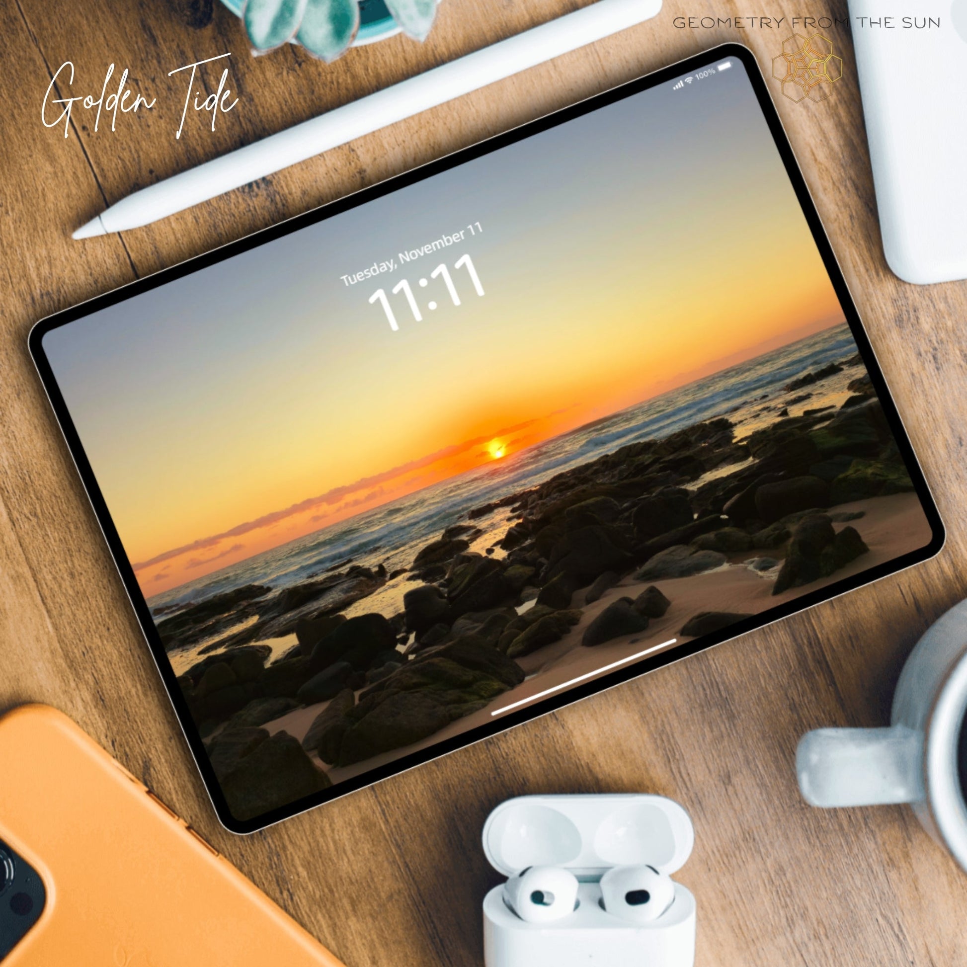 11 Nov 2025 Sunrise Wallpapers – 4 Artistic Moods | iPhone, Samsung, iPad, Desktop (4K, HD) - Geometry From The Sun