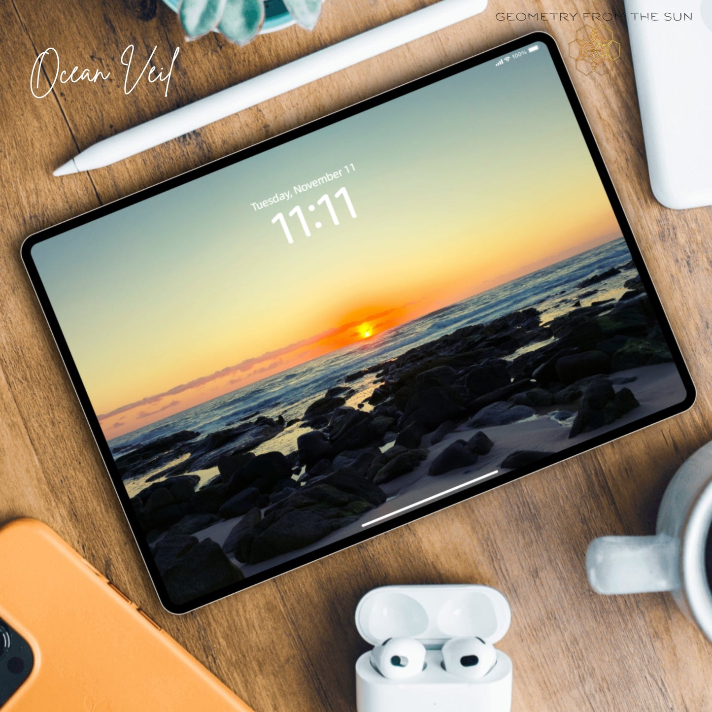 11 Nov 2025 Sunrise Wallpapers – 4 Artistic Moods | iPhone, Samsung, iPad, Desktop (4K, HD) - Geometry From The Sun
