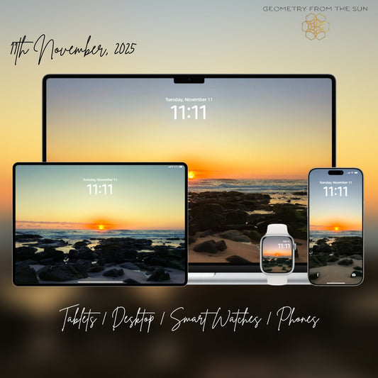 11 Nov 2025 Sunrise Wallpapers – 4 Artistic Moods | iPhone, Samsung, iPad, Desktop (4K, HD) - Geometry From The Sun