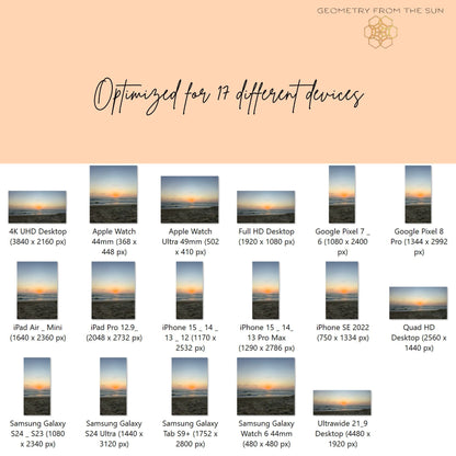 11 Oct 2025 Sunrise Wallpapers – 17 Device Sizes (iPhone, Samsung, Pixel, iPad, Desktop, 4K) - Geometry From The Sun