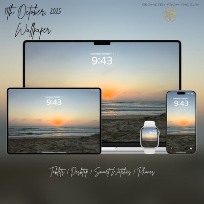 11 Oct 2025 Sunrise Wallpapers – 17 Device Sizes (iPhone, Samsung, Pixel, iPad, Desktop, 4K) - Geometry From The Sun