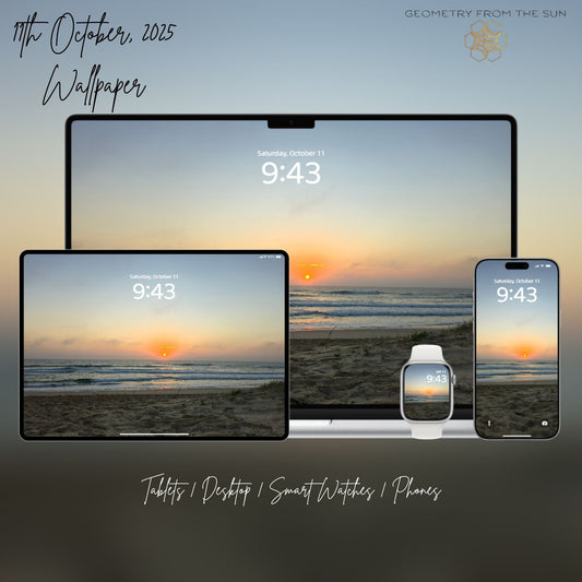 11 Oct 2025 Sunrise Wallpapers – 17 Device Sizes (iPhone, Samsung, Pixel, iPad, Desktop, 4K) - Geometry From The Sun