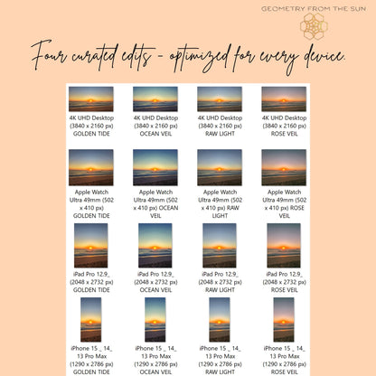 12 Nov 2025 Sunrise Wallpapers – 4 Artistic Moods | iPhone, Samsung, iPad, Desktop (4K, HD) - Geometry From The Sun