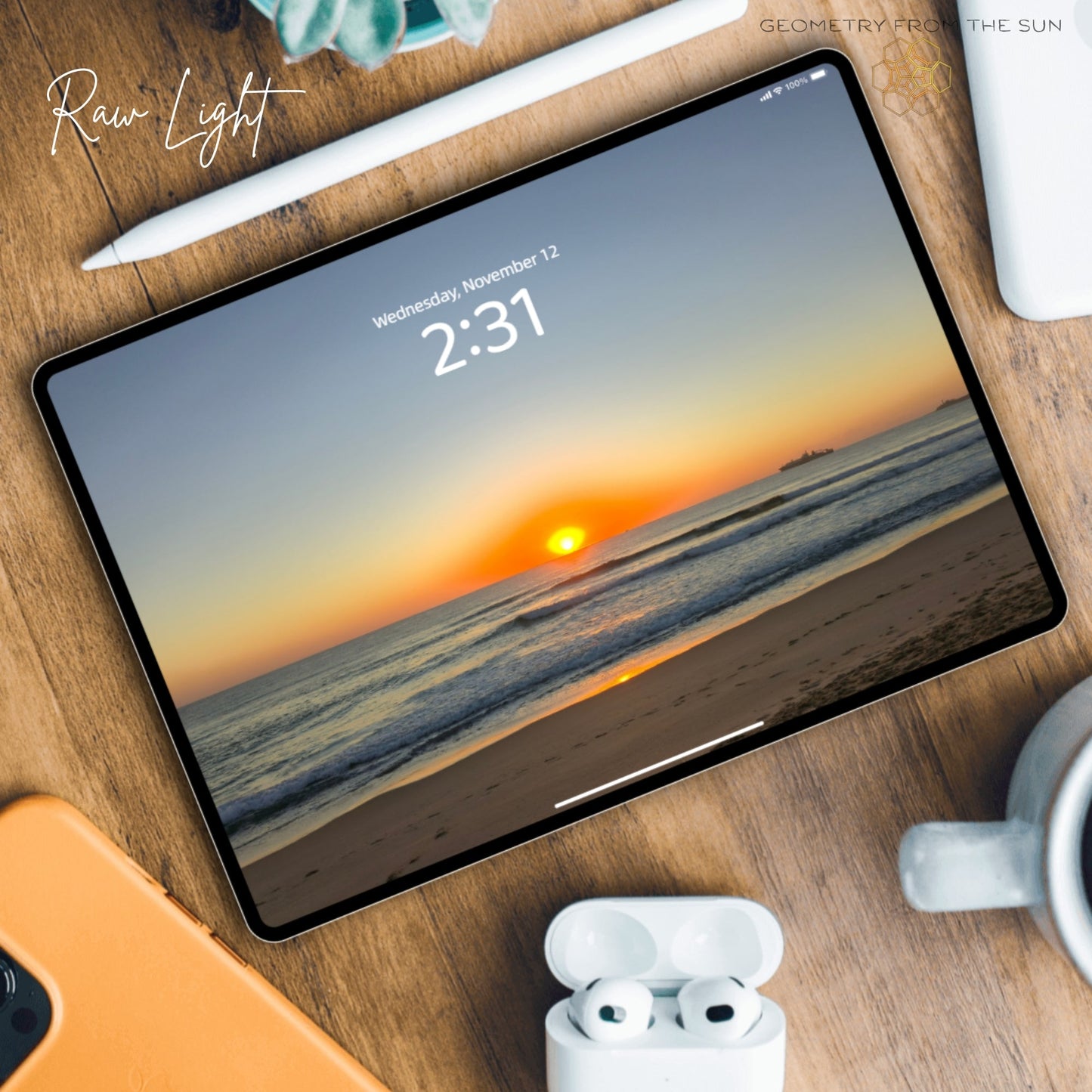 12 Nov 2025 Sunrise Wallpapers – 4 Artistic Moods | iPhone, Samsung, iPad, Desktop (4K, HD) - Geometry From The Sun