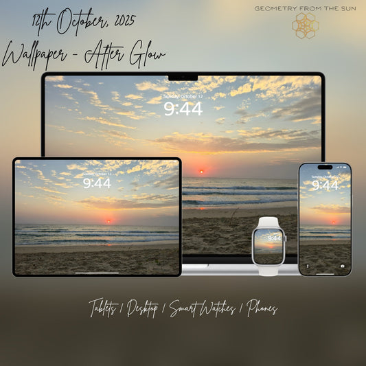 12 Oct 2025 After Glow Sunrise Wallpapers – 17 Device Sizes (iPhone, Samsung, Pixel, iPad, Desktop, 4K)
