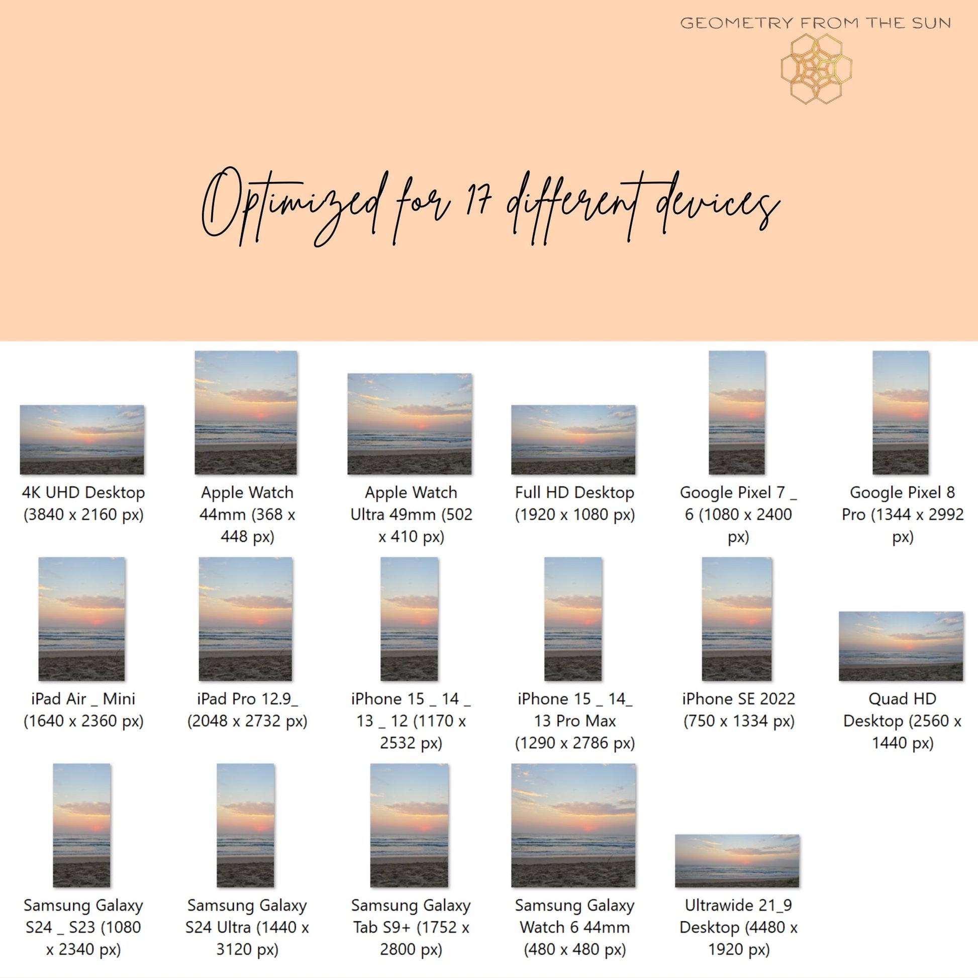 12 Oct 2025 Before Glow Sunrise Wallpapers – 17 Device Sizes (iPhone, Samsung, Pixel, iPad, Desktop, 4K) - Geometry From The Sun