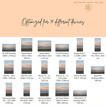 12 Oct 2025 Before Glow Sunrise Wallpapers – 17 Device Sizes (iPhone, Samsung, Pixel, iPad, Desktop, 4K) - Geometry From The Sun