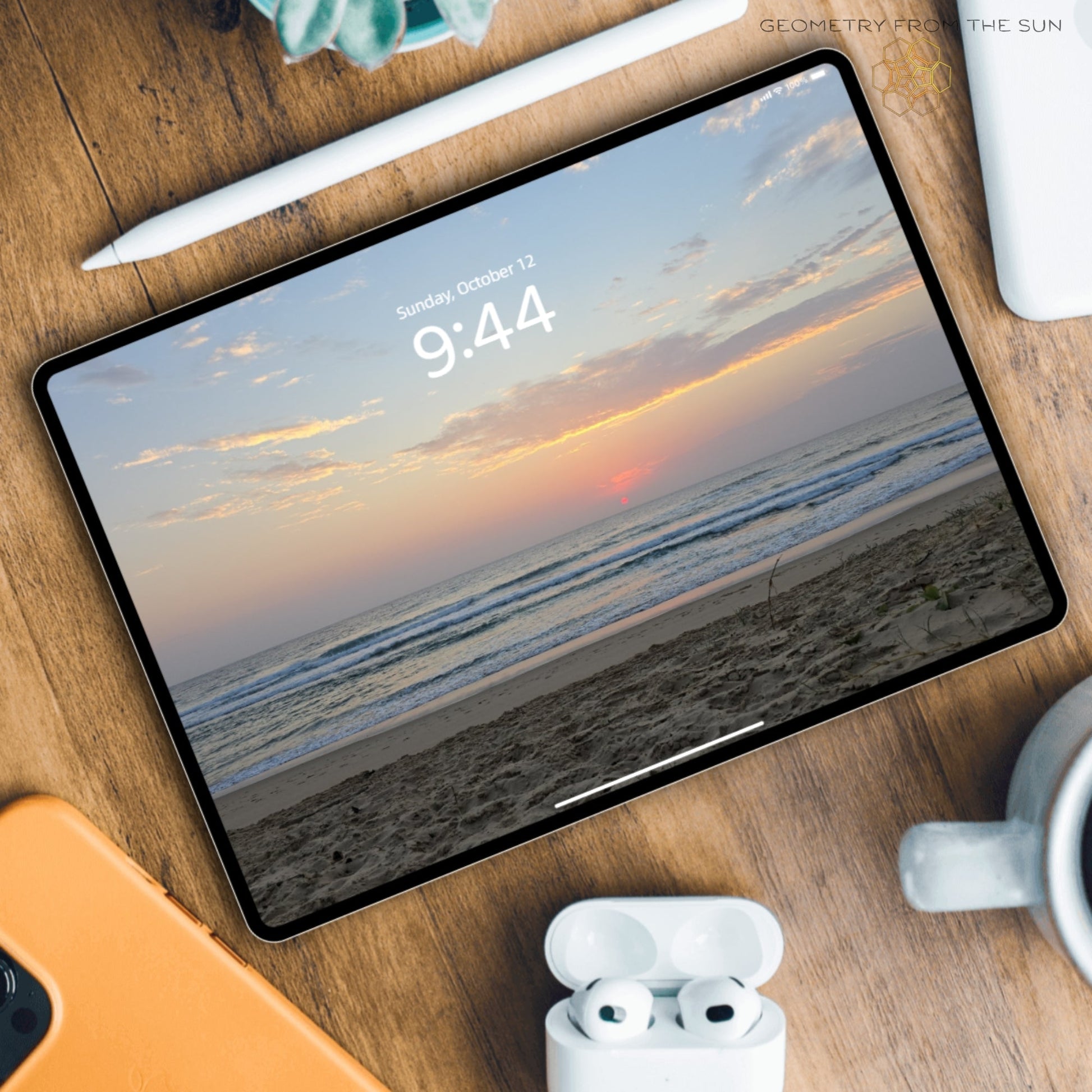 12 Oct 2025 Before Glow Sunrise Wallpapers – 17 Device Sizes (iPhone, Samsung, Pixel, iPad, Desktop, 4K) - Geometry From The Sun