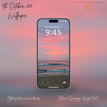 13 Oct 2025 Sunrise Wallpapers – 17 Device Sizes (iPhone, Samsung, Pixel, iPad, Desktop, 4K) - Geometry From The Sun