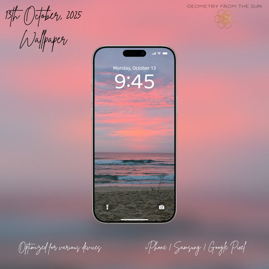13 Oct 2025 Sunrise Wallpapers – 17 Device Sizes (iPhone, Samsung, Pixel, iPad, Desktop, 4K) - Geometry From The Sun