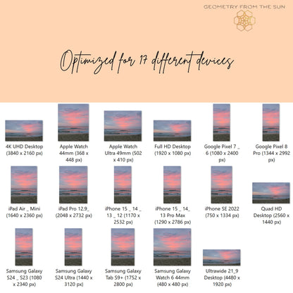 13 Oct 2025 Sunrise Wallpapers – 17 Device Sizes (iPhone, Samsung, Pixel, iPad, Desktop, 4K) - Geometry From The Sun