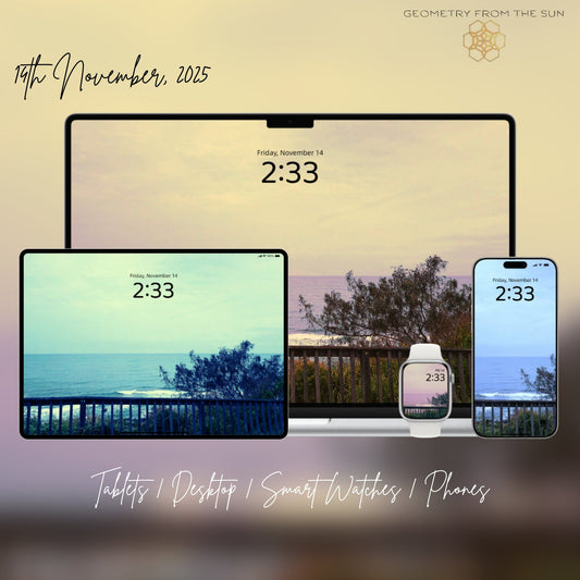 14 Nov 2025 Sunrise Wallpapers β 4 Artistic Moods | iPhone, Samsung, iPad, Desktop (4K, HD) - Geometry From The Sun