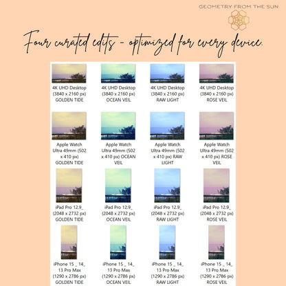 14 Nov 2025 Sunrise Wallpapers – 4 Artistic Moods | iPhone, Samsung, iPad, Desktop (4K, HD) - Geometry From The Sun