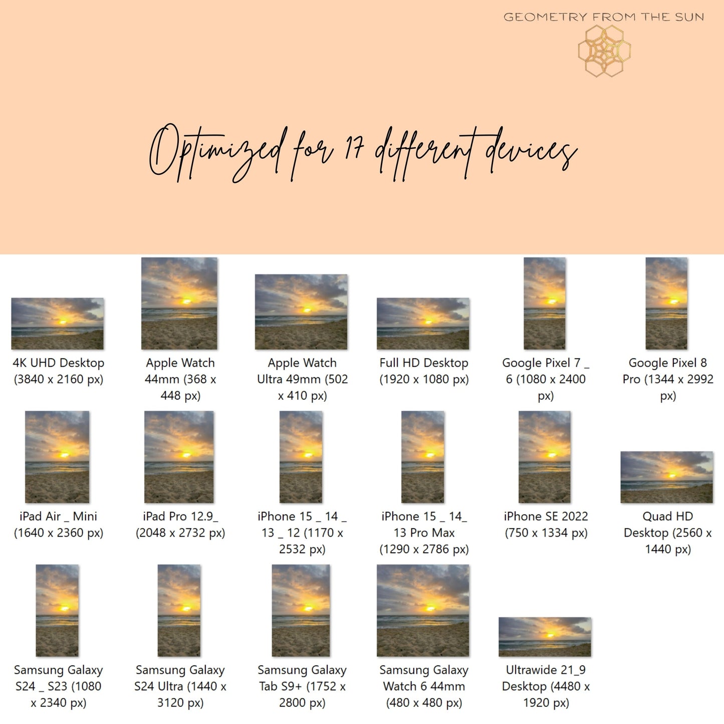 14 Oct 2025 Sunrise Wallpapers – 17 Device Sizes (iPhone, Samsung, Pixel, iPad, Desktop, 4K) - Geometry From The Sun