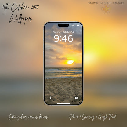 14 Oct 2025 Sunrise Wallpapers – 17 Device Sizes (iPhone, Samsung, Pixel, iPad, Desktop, 4K) - Geometry From The Sun