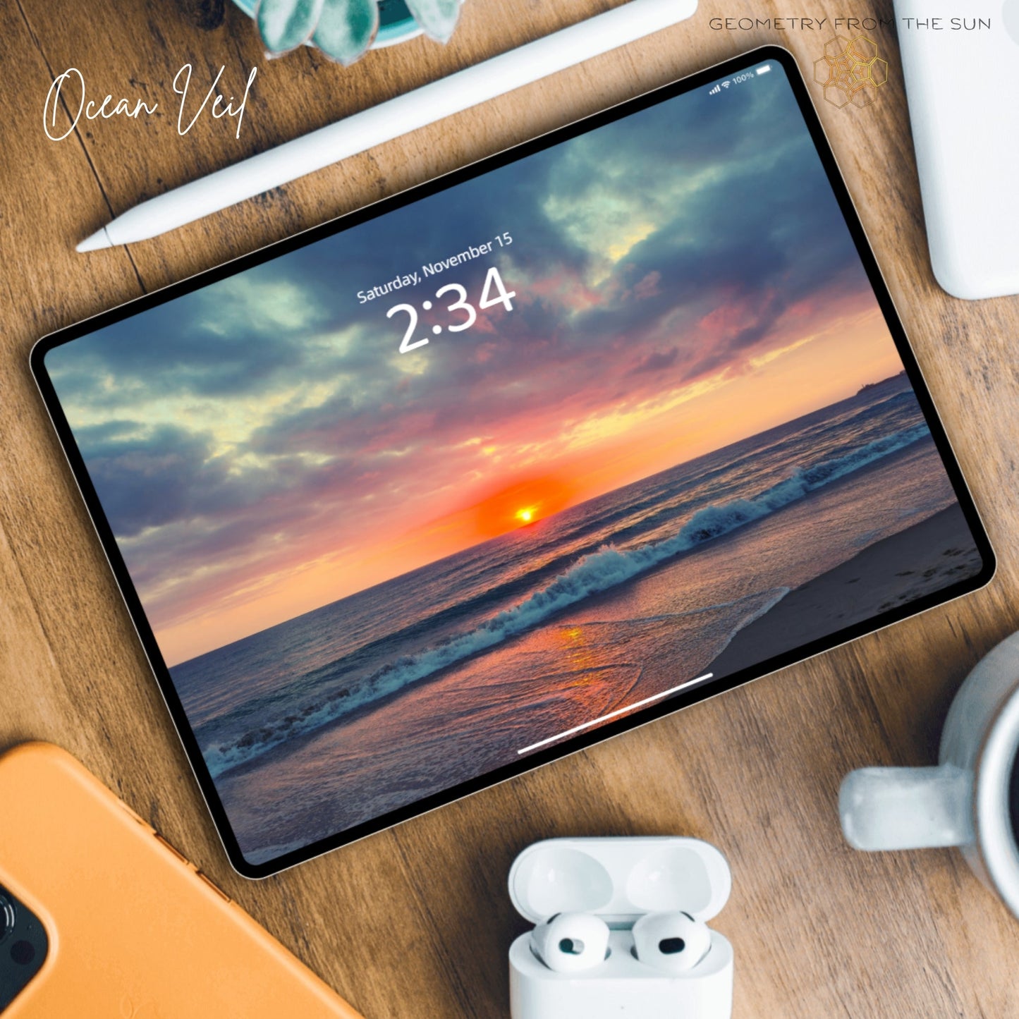 15 Nov 2025 Divine Sunrise Wallpapers – 4 Artistic Moods | iPhone, Samsung, iPad, Desktop (4K, HD) - Geometry From The Sun