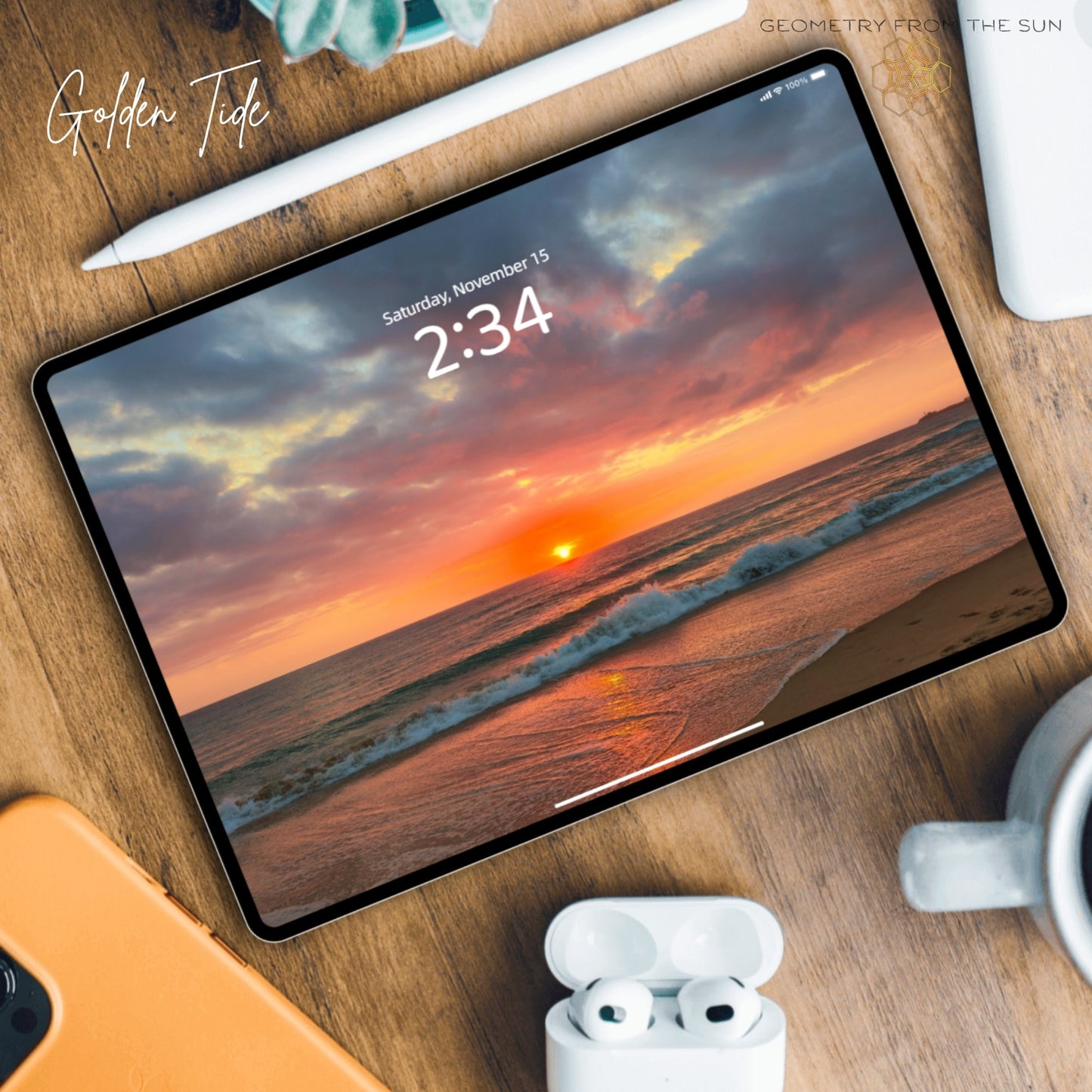 15 Nov 2025 Divine Sunrise Wallpapers – 4 Artistic Moods | iPhone, Samsung, iPad, Desktop (4K, HD) - Geometry From The Sun