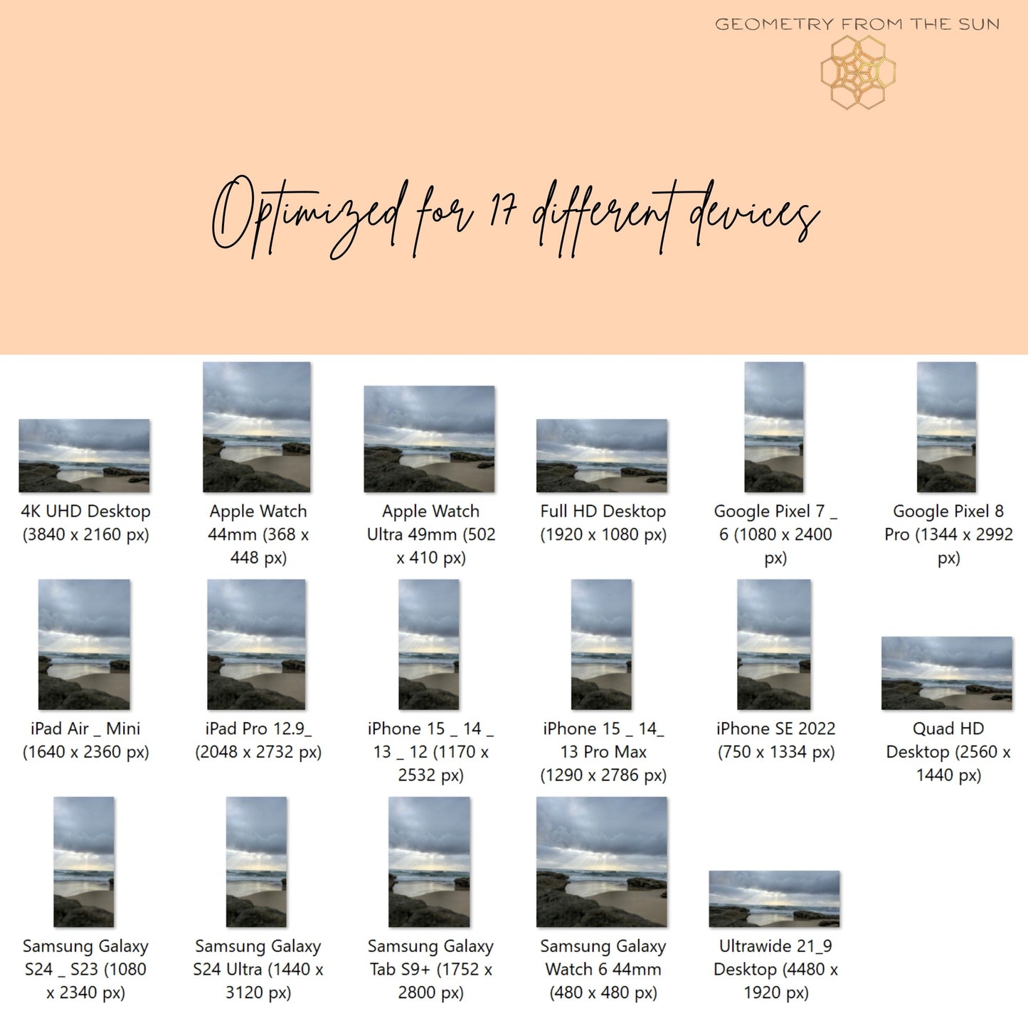 15 Oct 2025 Sunrise Wallpapers – 17 Device Sizes (iPhone, Samsung, Pixel, iPad, Desktop, 4K) - Geometry From The Sun