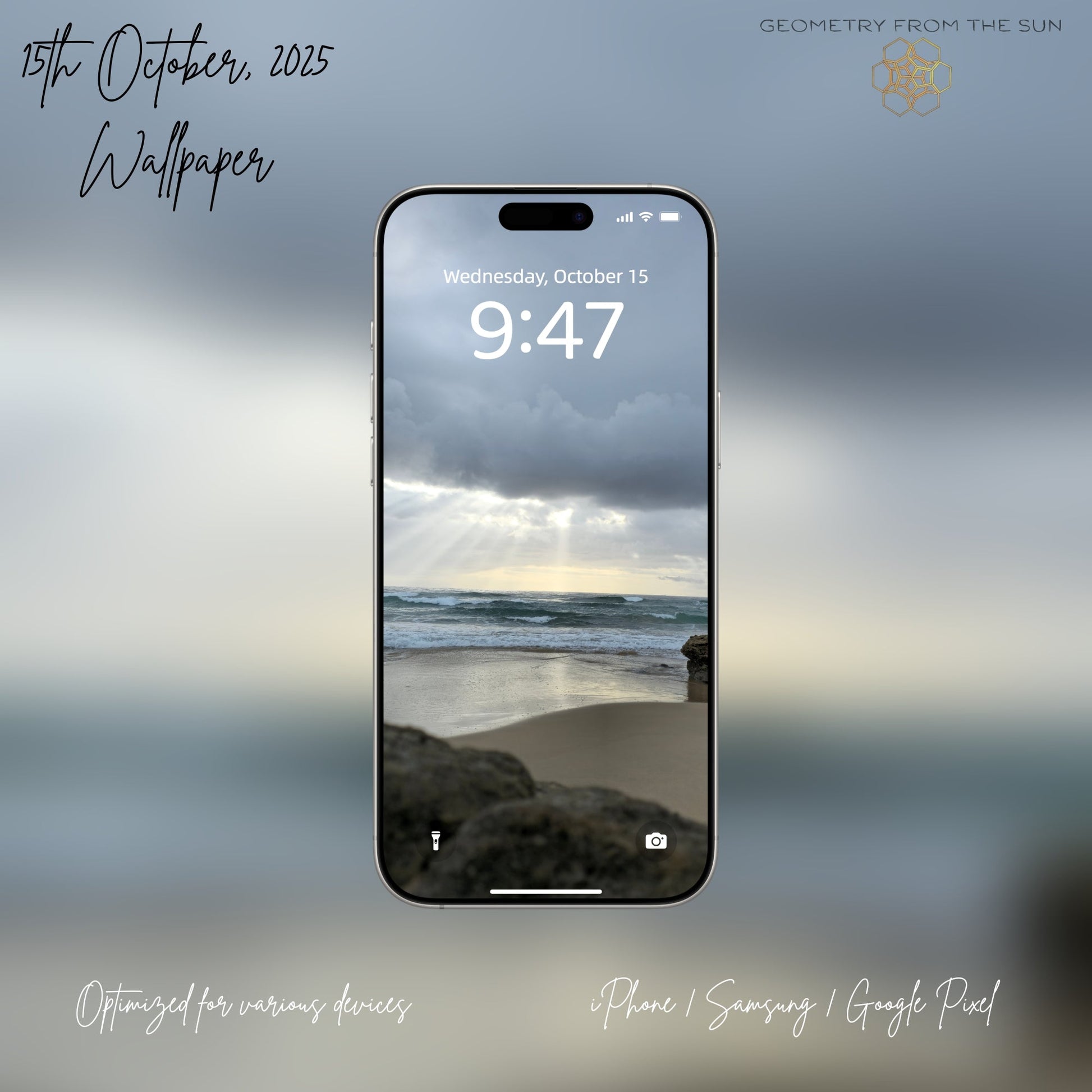 15 Oct 2025 Sunrise Wallpapers – 17 Device Sizes (iPhone, Samsung, Pixel, iPad, Desktop, 4K) - Geometry From The Sun