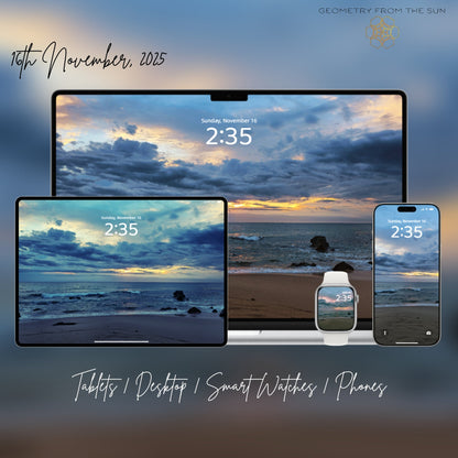 16 Nov 2025 Foreboding Sunrise Wallpapers – 4 Artistic Moods | iPhone, Samsung, iPad, Desktop (4K, HD) - Geometry From The Sun