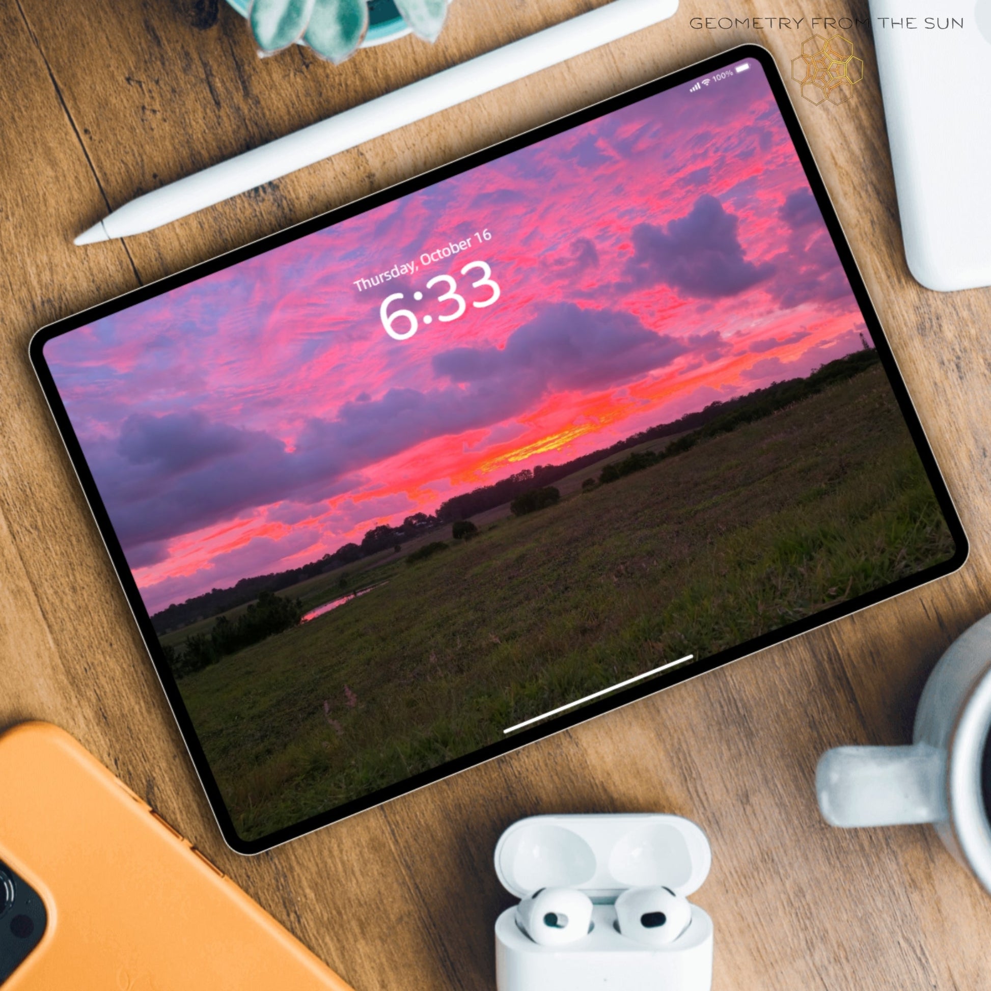 16 Oct 2025 Sunrise Wallpapers – 17 Device Sizes (iPhone, Samsung, Pixel, iPad, Desktop, 4K) - Geometry From The Sun