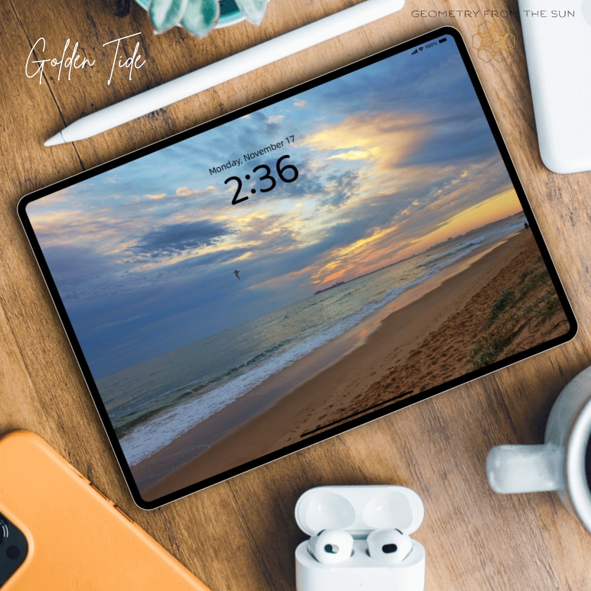 17 Nov 2025 Layered Sunrise Wallpapers – 4 Artistic Moods | iPhone, Samsung, iPad, Desktop (4K, HD) - Geometry From The Sun