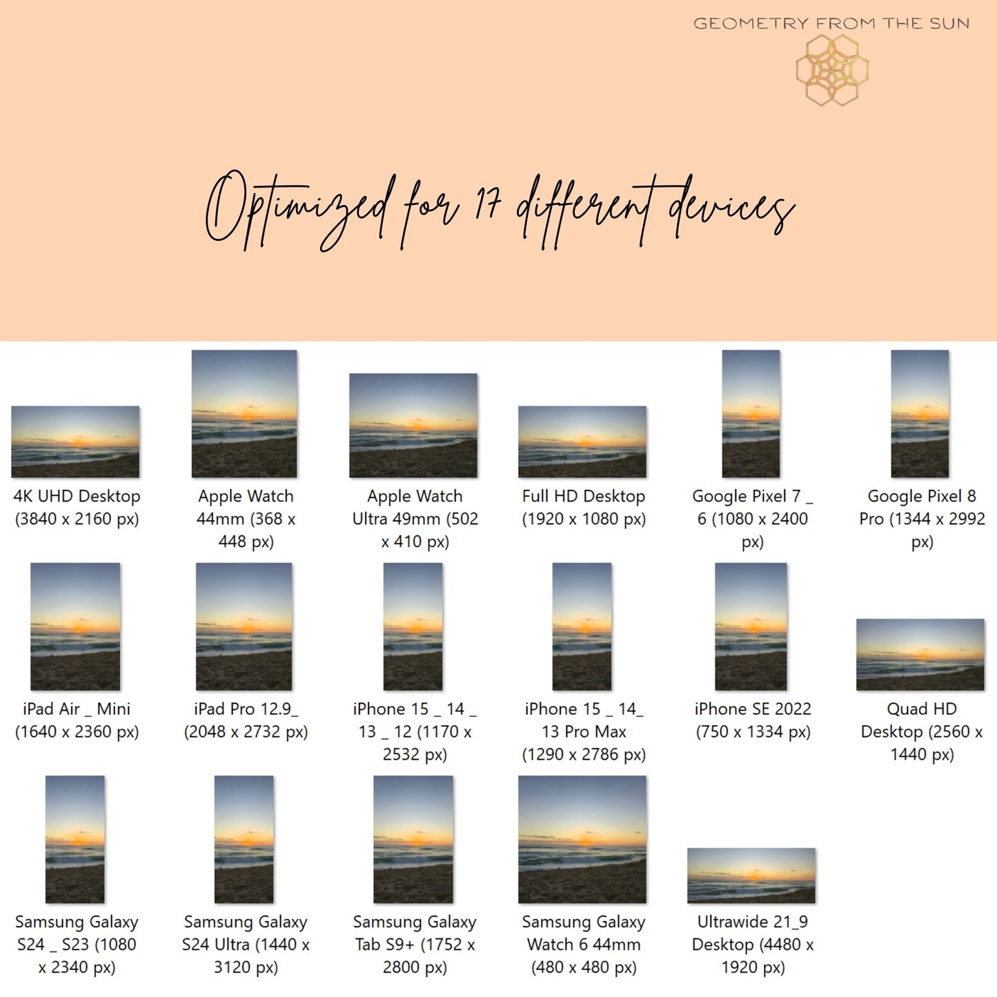 17 Oct 2025 Sunrise Wallpapers – 17 Device Sizes (iPhone, Samsung, Pixel, iPad, Desktop, 4K) - Geometry From The Sun