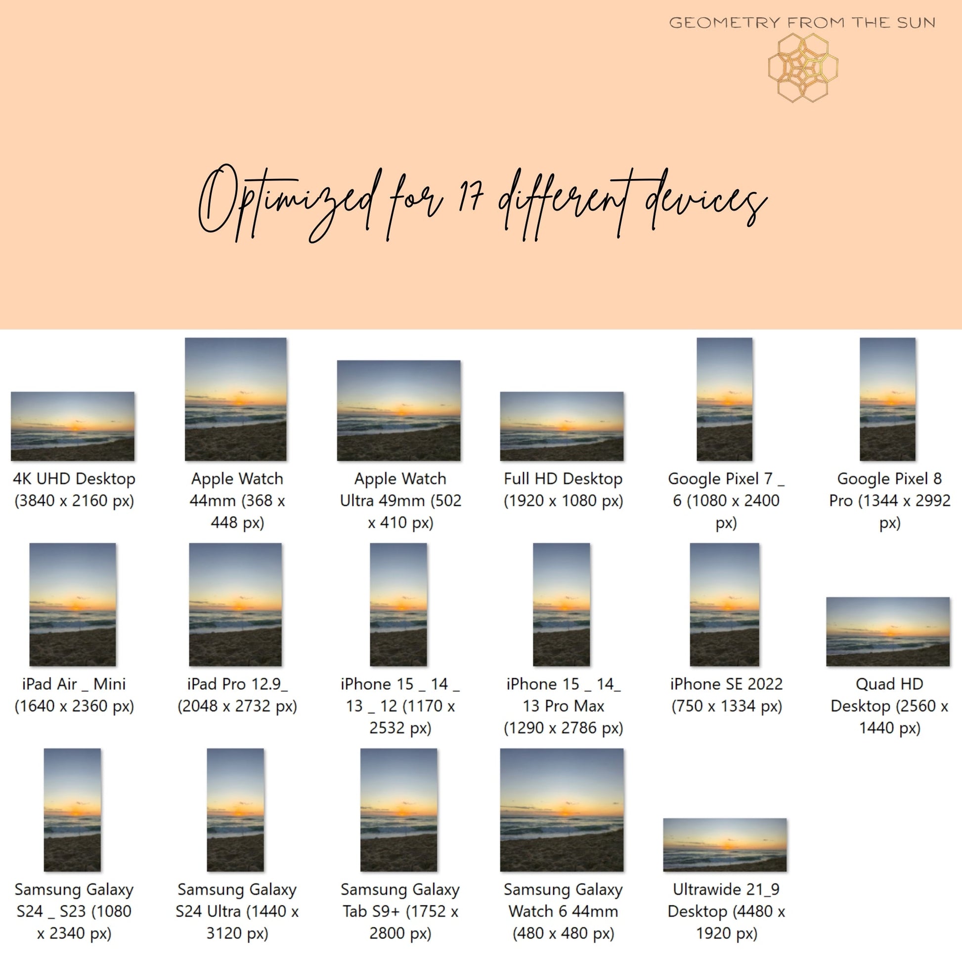 17 Oct 2025 Sunrise Wallpapers – 17 Device Sizes (iPhone, Samsung, Pixel, iPad, Desktop, 4K) - Geometry From The Sun