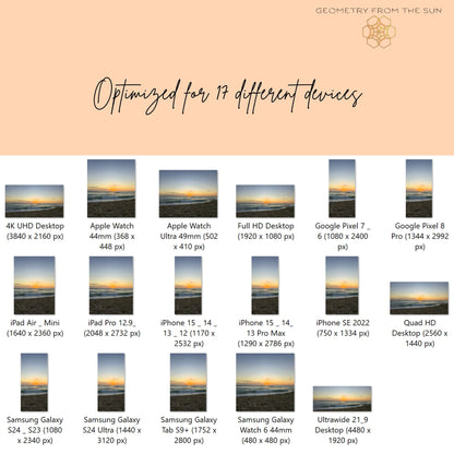 17 Oct 2025 Sunrise Wallpapers – 17 Device Sizes (iPhone, Samsung, Pixel, iPad, Desktop, 4K) - Geometry From The Sun