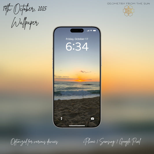 17 Oct 2025 Sunrise Wallpapers – 17 Device Sizes (iPhone, Samsung, Pixel, iPad, Desktop, 4K) - Geometry From The Sun