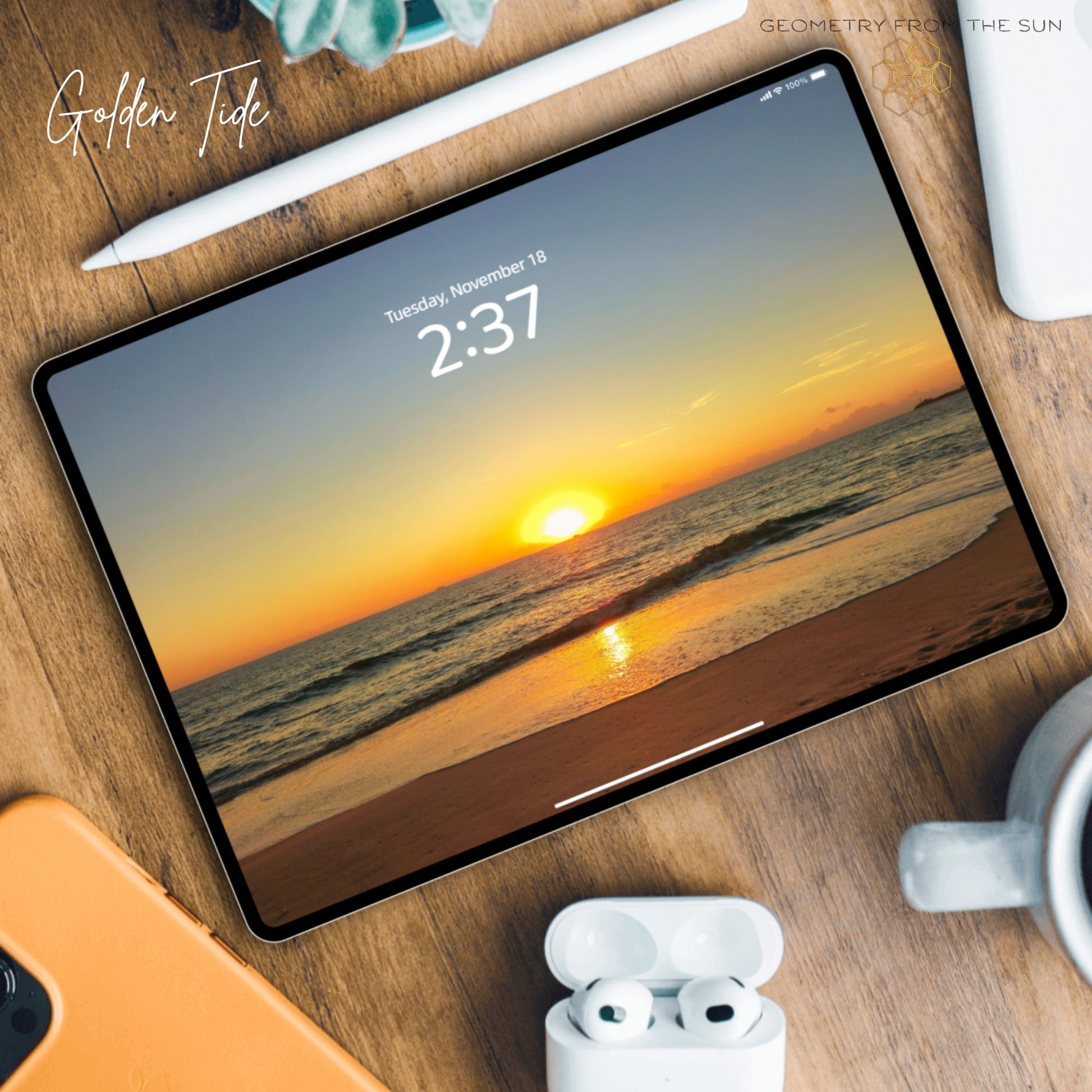 18 Nov 2025 Perfect Sunrise Wallpapers – 4 Artistic Moods | iPhone, Samsung, iPad, Desktop (4K, HD) - Geometry From The Sun