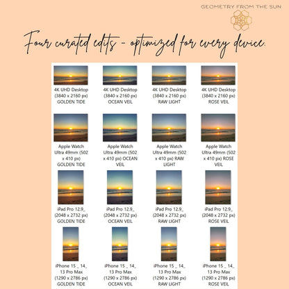 18 Nov 2025 Perfect Sunrise Wallpapers – 4 Artistic Moods | iPhone, Samsung, iPad, Desktop (4K, HD) - Geometry From The Sun