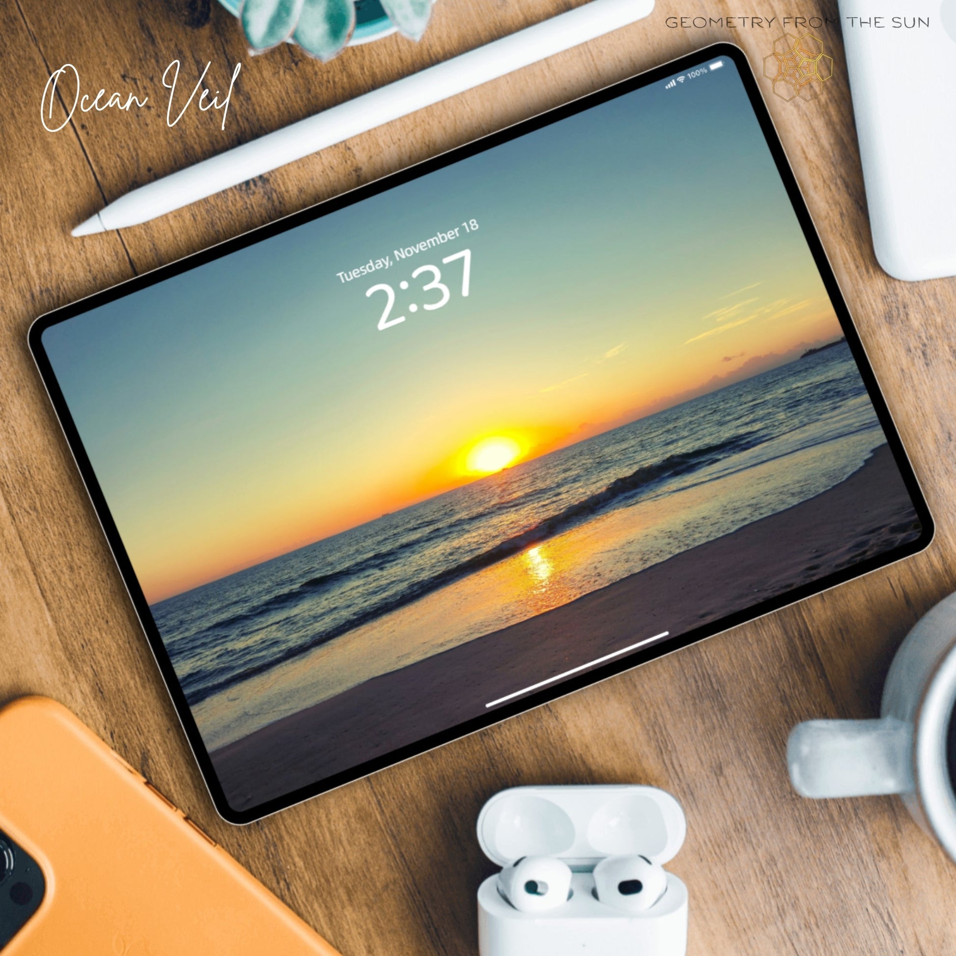 18 Nov 2025 Perfect Sunrise Wallpapers – 4 Artistic Moods | iPhone, Samsung, iPad, Desktop (4K, HD) - Geometry From The Sun