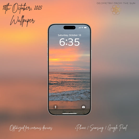 18 Oct 2025 Sunrise Wallpapers – 17 Device Sizes (iPhone, Samsung, Pixel, iPad, Desktop, 4K) - Geometry From The Sun