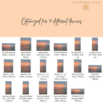 18 Oct 2025 Sunrise Wallpapers – 17 Device Sizes (iPhone, Samsung, Pixel, iPad, Desktop, 4K) - Geometry From The Sun