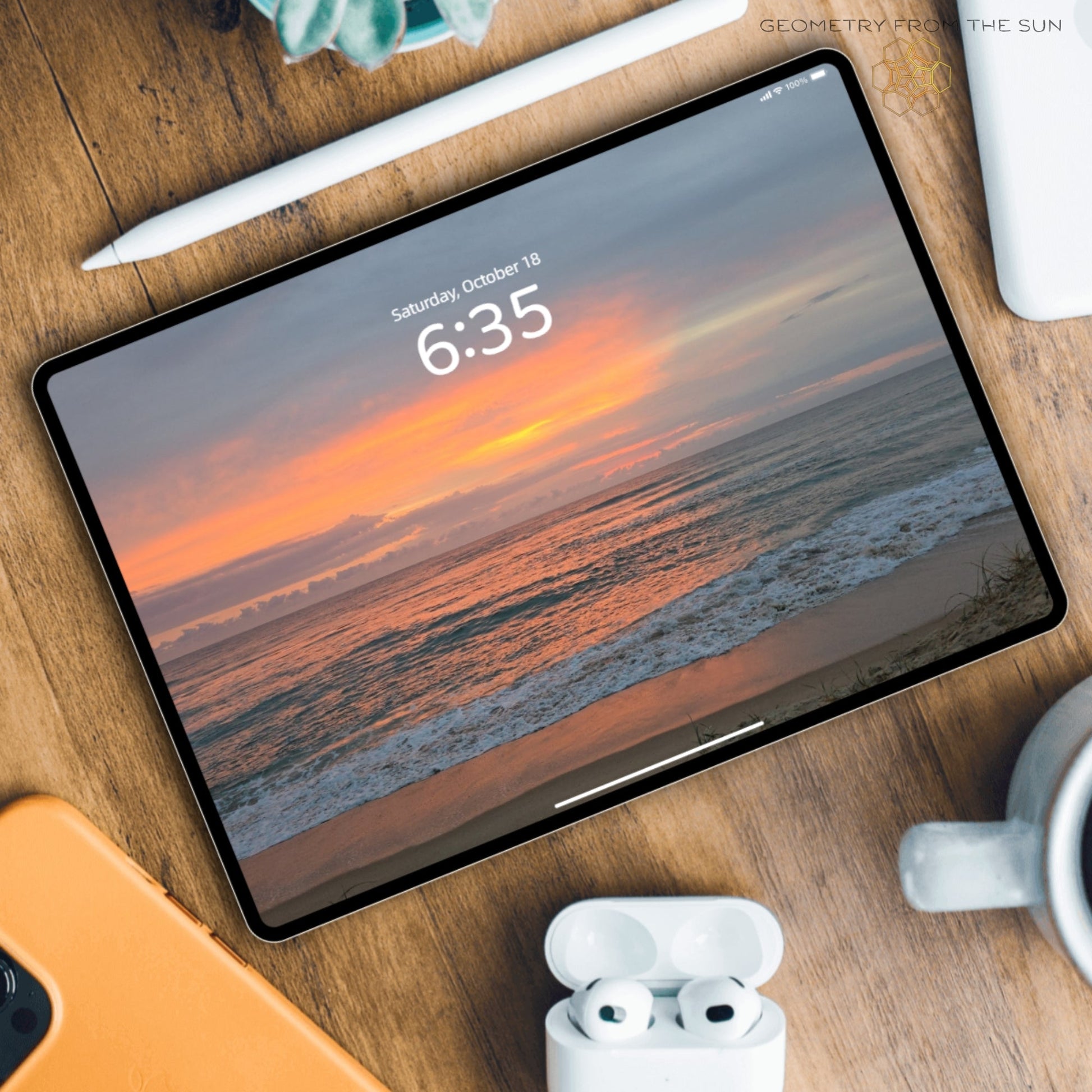 18 Oct 2025 Sunrise Wallpapers – 17 Device Sizes (iPhone, Samsung, Pixel, iPad, Desktop, 4K) - Geometry From The Sun