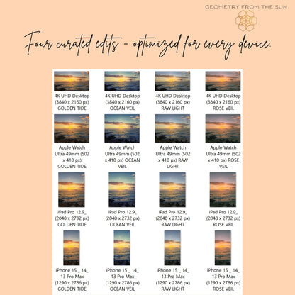 19 Nov 2025 Breathtaking Sunrise Wallpapers – 4 Artistic Moods | iPhone, Samsung, iPad, Desktop (4K, HD) - Geometry From The Sun