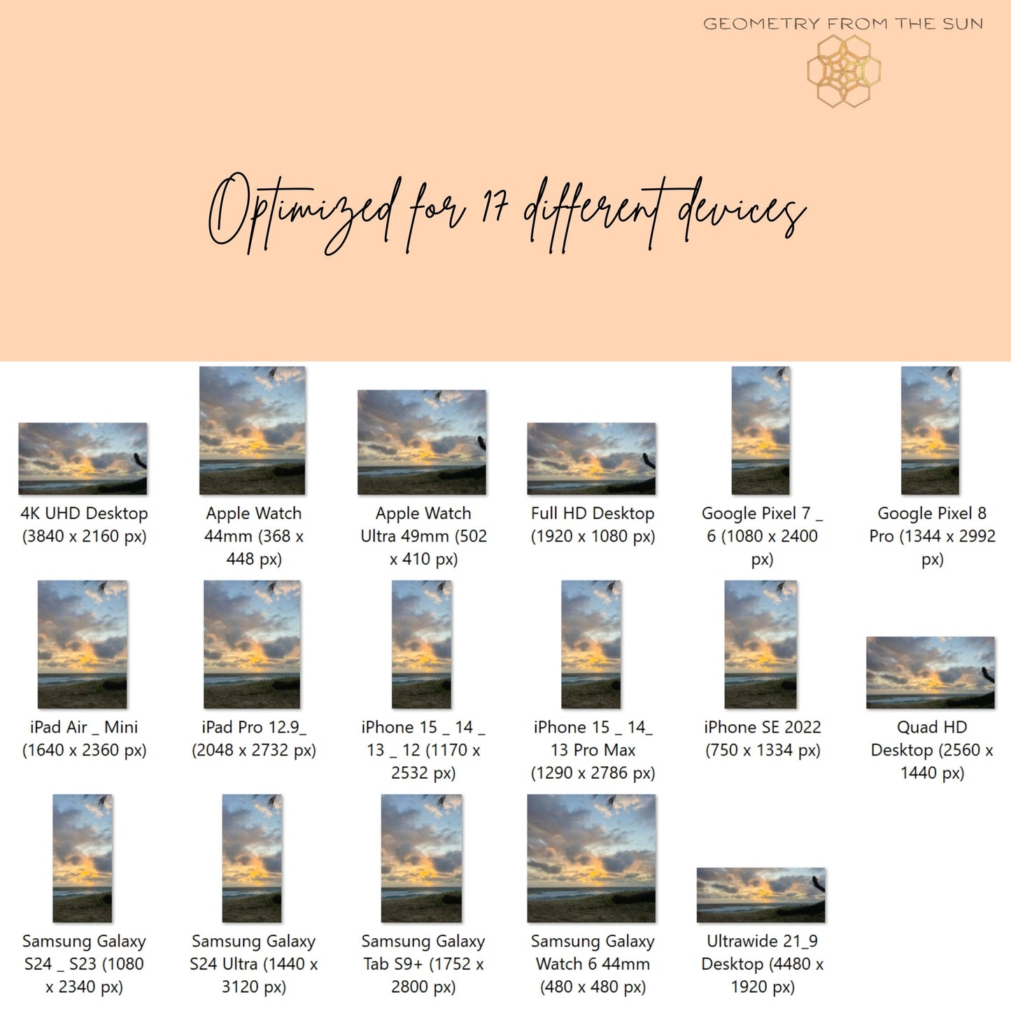 19 Oct 2025 Sunrise Wallpapers – 17 Device Sizes (iPhone, Samsung, Pixel, iPad, Desktop, 4K) - Geometry From The Sun