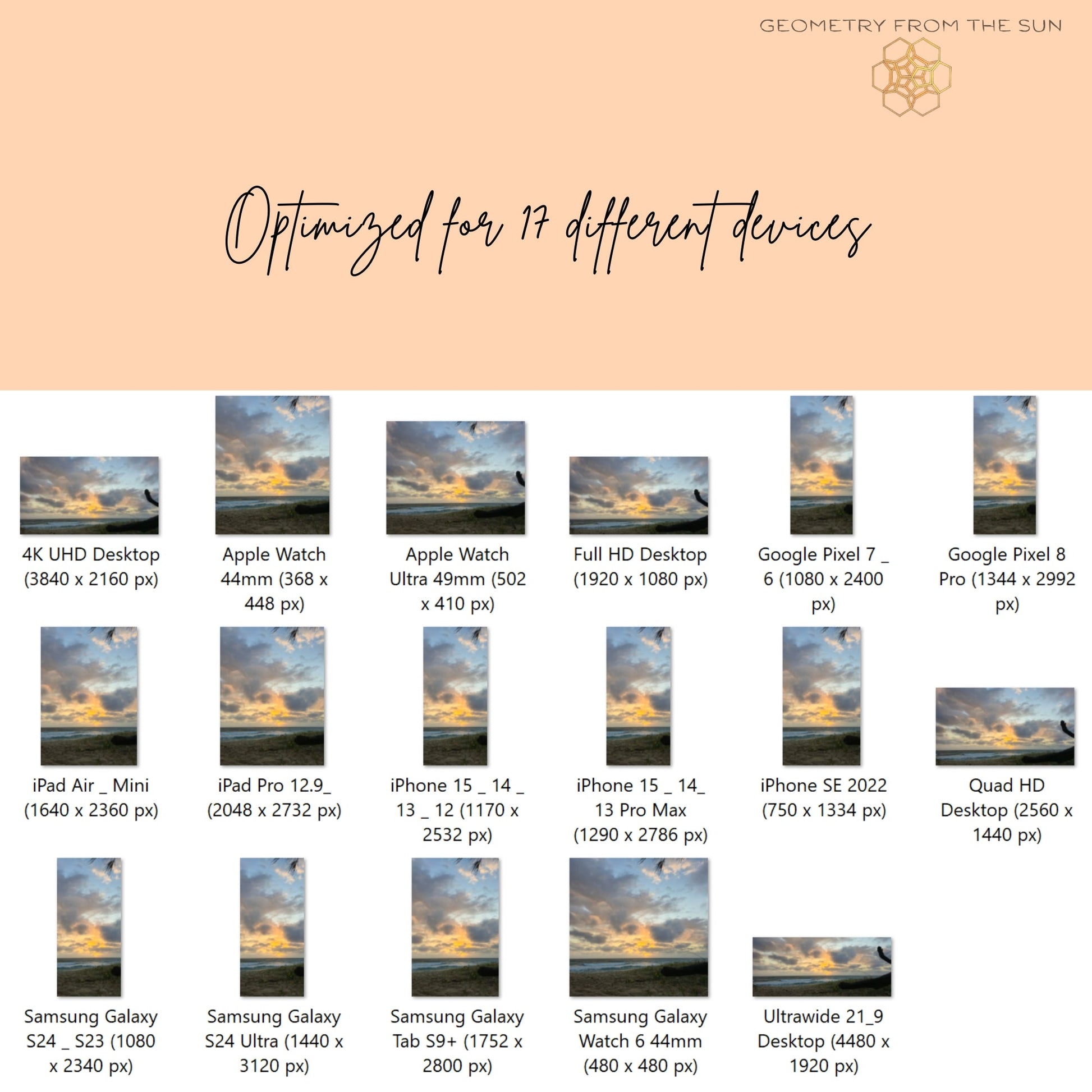 19 Oct 2025 Sunrise Wallpapers – 17 Device Sizes (iPhone, Samsung, Pixel, iPad, Desktop, 4K) - Geometry From The Sun