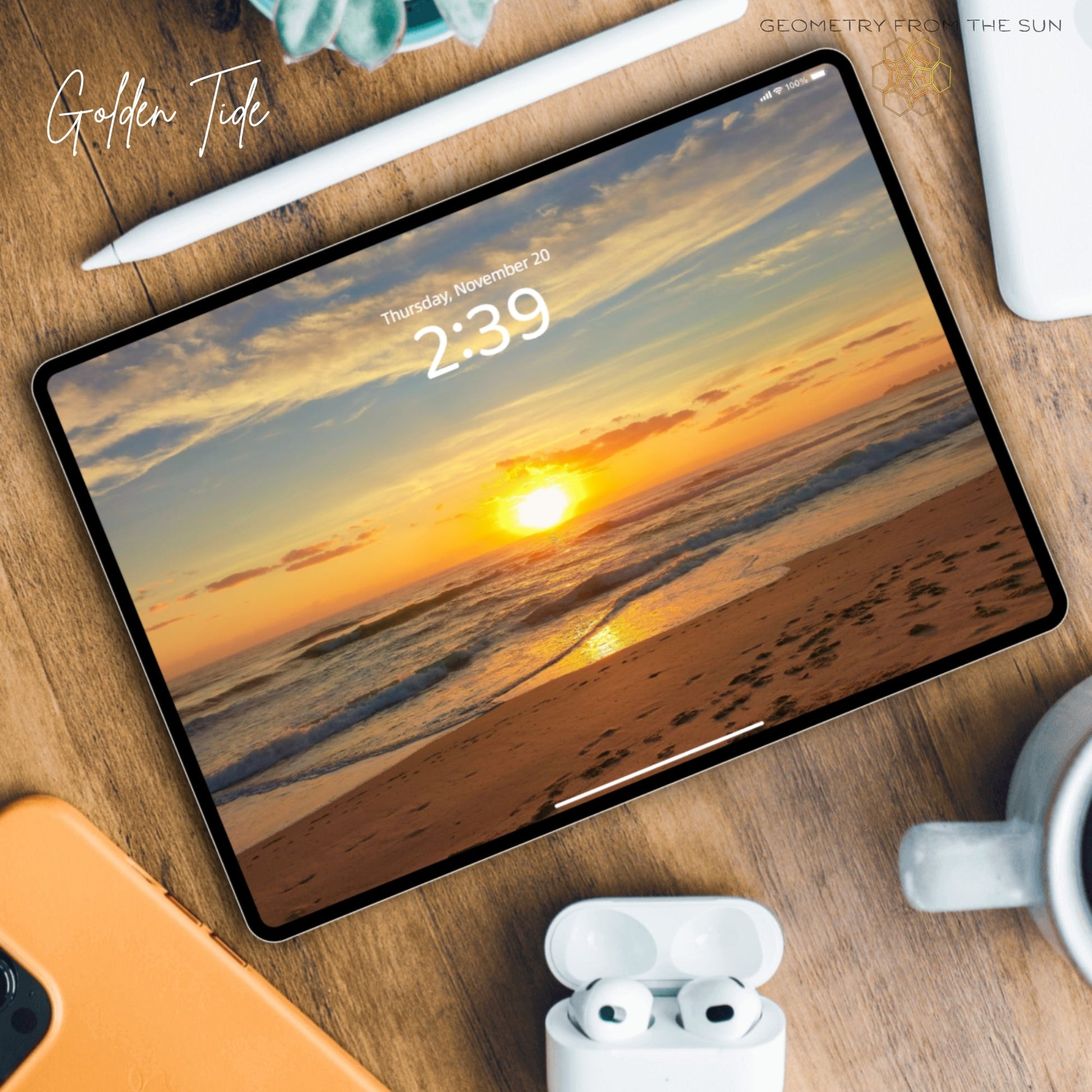20 Nov 2025 Bright Sunrise Wallpapers – 4 Artistic Moods | iPhone, Samsung, iPad, Desktop (4K, HD) - Geometry From The Sun