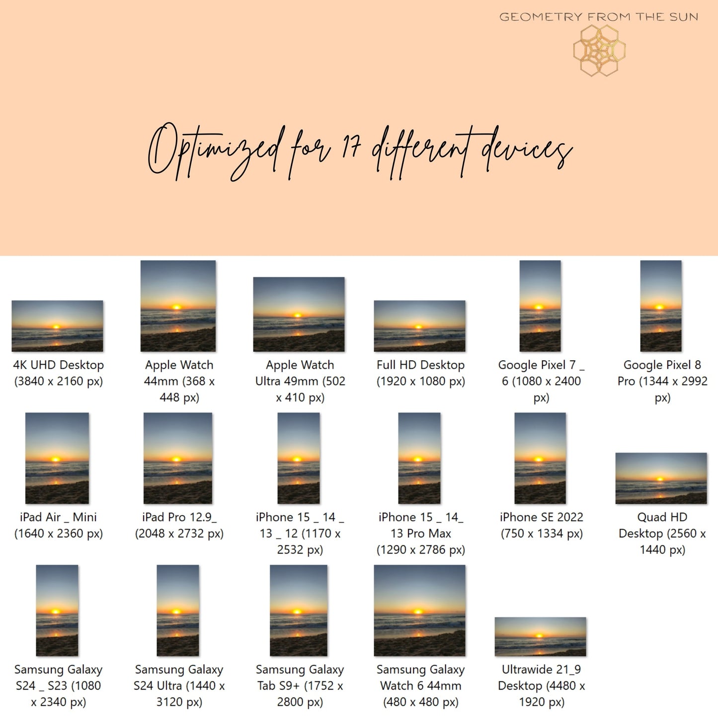 20 Oct 2025 Sunrise Wallpapers – 17 Device Sizes (iPhone, Samsung, Pixel, iPad, Desktop, 4K) - Geometry From The Sun