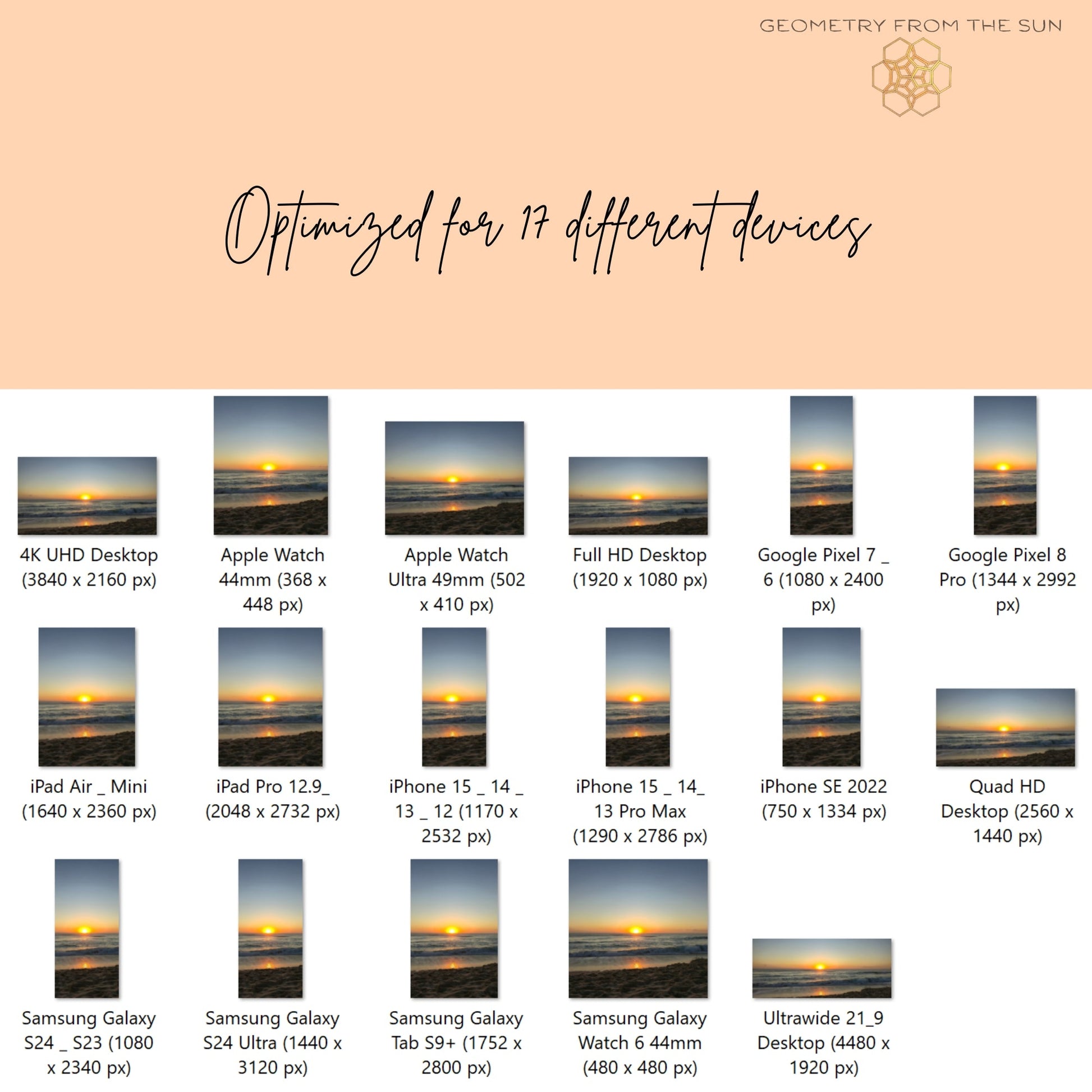 20 Oct 2025 Sunrise Wallpapers – 17 Device Sizes (iPhone, Samsung, Pixel, iPad, Desktop, 4K) - Geometry From The Sun