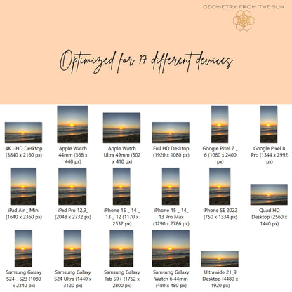 20 Oct 2025 Sunrise Wallpapers – 17 Device Sizes (iPhone, Samsung, Pixel, iPad, Desktop, 4K) - Geometry From The Sun