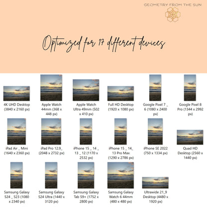 21 Oct 2025 Sunrise Wallpapers – 17 Device Sizes (iPhone, Samsung, Pixel, iPad, Desktop, 4K) - Geometry From The Sun