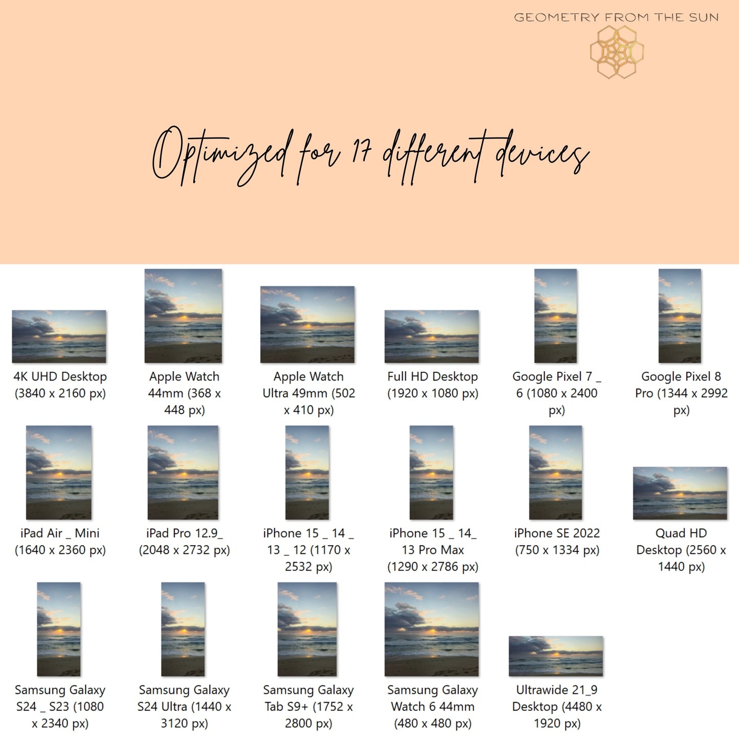 22 Oct 2025 Sunrise Wallpapers – 17 Device Sizes (iPhone, Samsung, Pixel, iPad, Desktop, 4K) - Geometry From The Sun