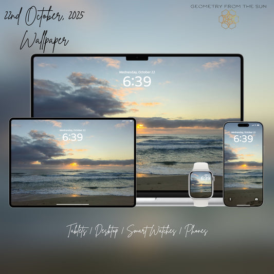 22 Oct 2025 Sunrise Wallpapers – 17 Device Sizes (iPhone, Samsung, Pixel, iPad, Desktop, 4K) - Geometry From The Sun